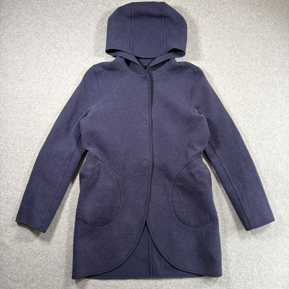 Lululemon Jacket Womens Small Blue City Bound Wrap Fleece Hoodie Athleisure